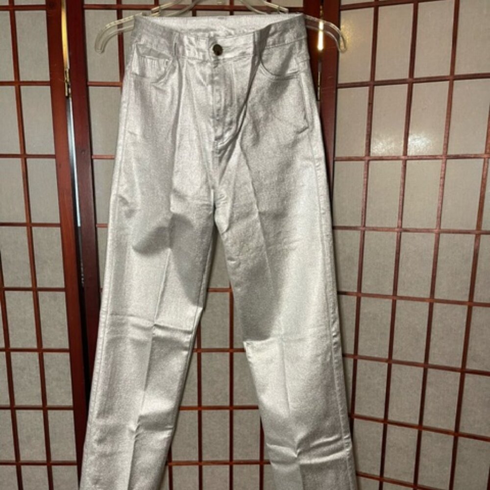 Silver Metalic Pants